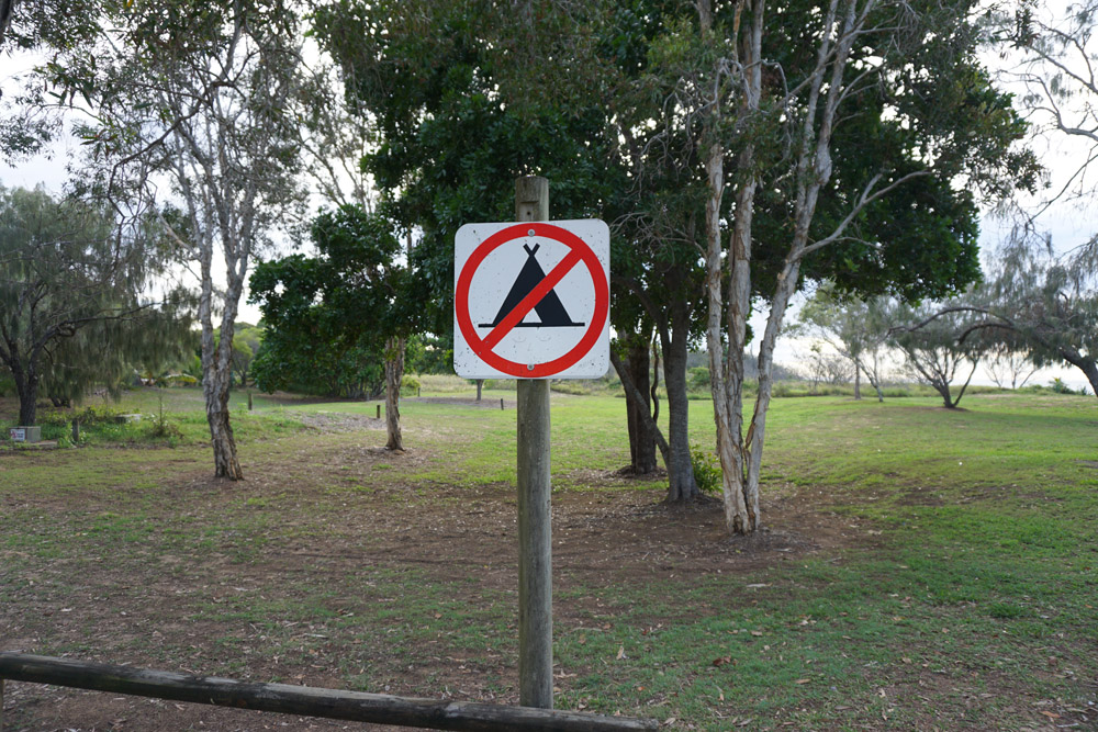 No camping